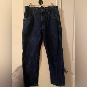 Rustler Men's Blue Jeans straight leg size 33 by 30 pre-owned